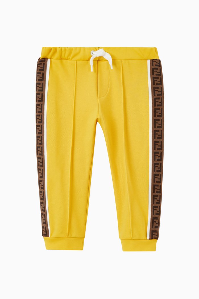 

FF Band Cotton Sweatpants, Yellow