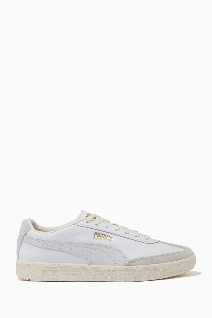 

Oslo-City Luxe Sneakers in Leather & Suede, White