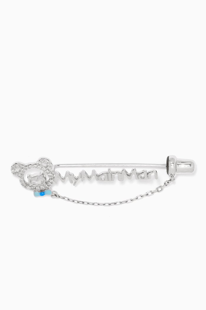 

"My Main Man" Diamond Brooch in 18kt White Gold
