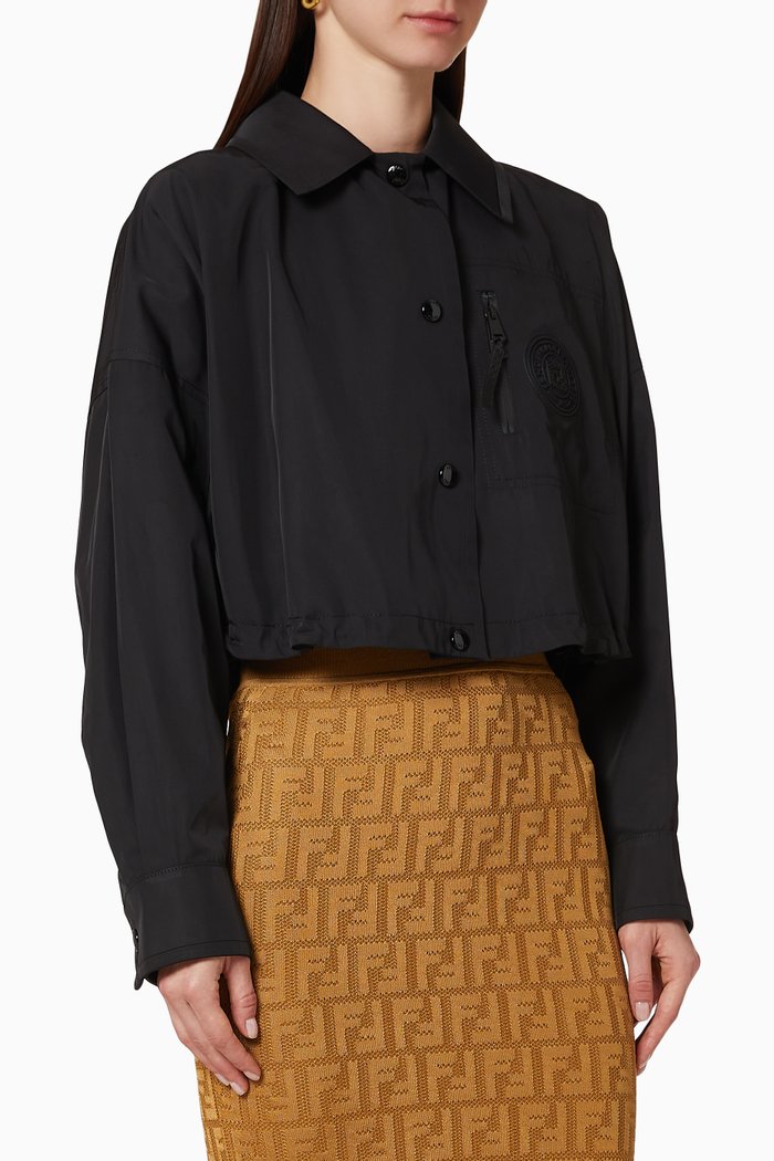 

x Joshua Vides Logo Stamp Technical Jacket, Black
