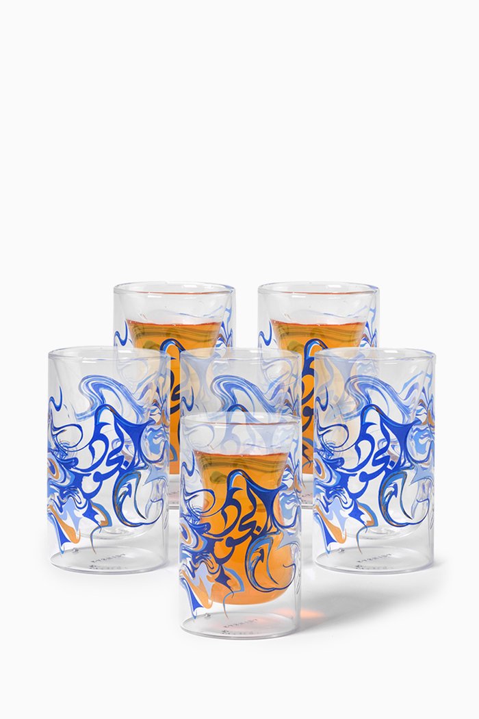 

Metamorphosis Double Walled Cups, Set of 6, White