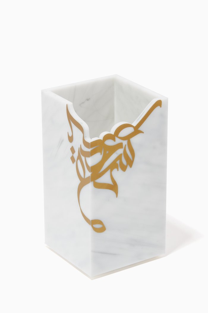 Calligraffiti Pen Holder, White