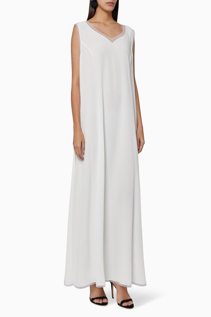 

Spanish Satin Inner Dress, White