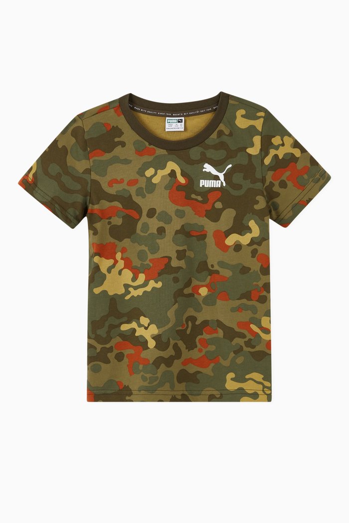 

Camo Graphic Logo Jersey T-shirt, Green