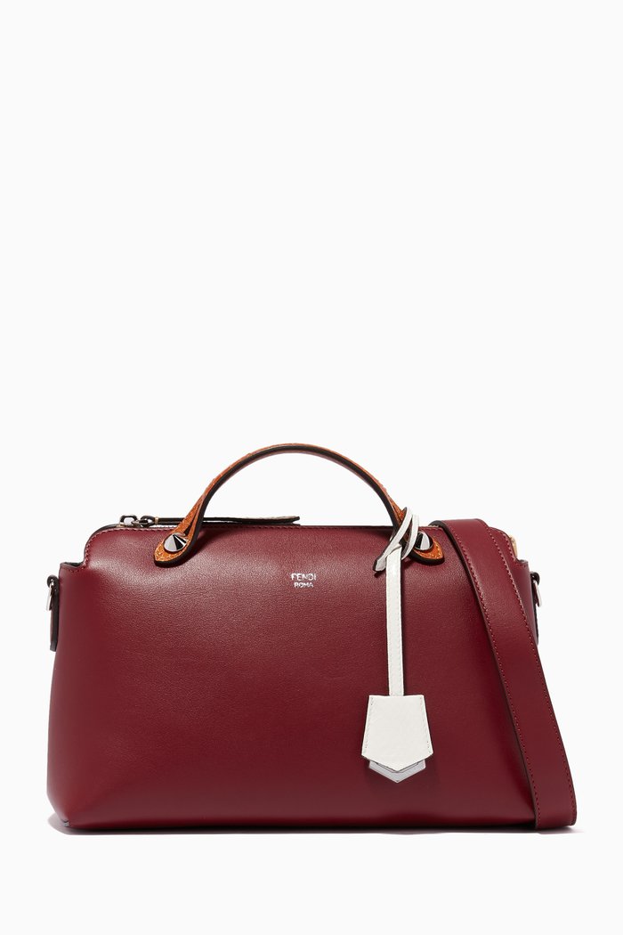 

By The Way Boston Medium Bag in Leather, Burgundy