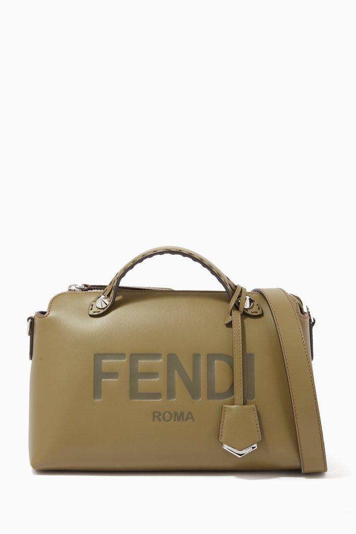 By the Way Boston Medium Bag in Leather, Green