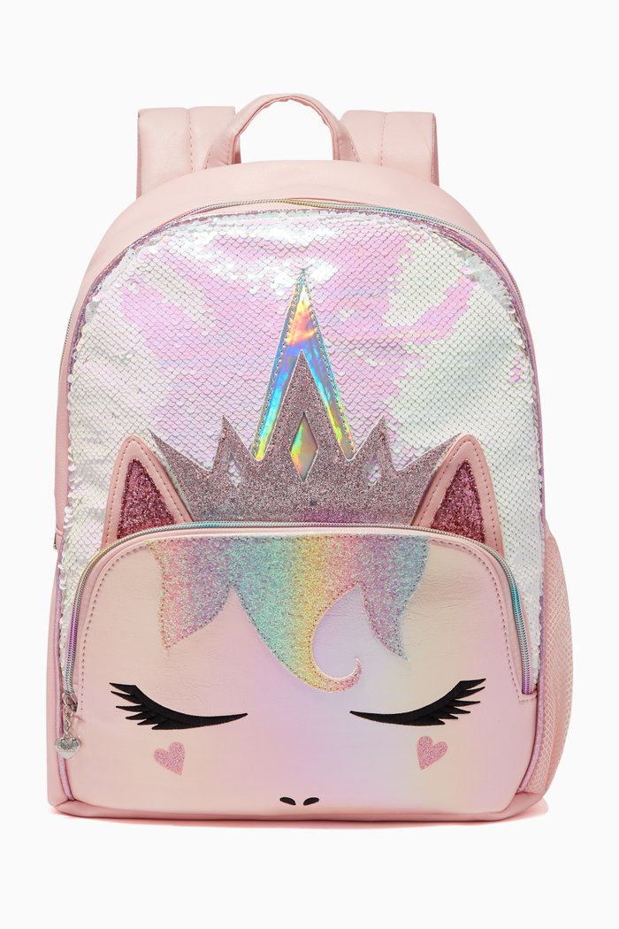 

Miss Gwen Unicorn Sequin School Backpack, Pink