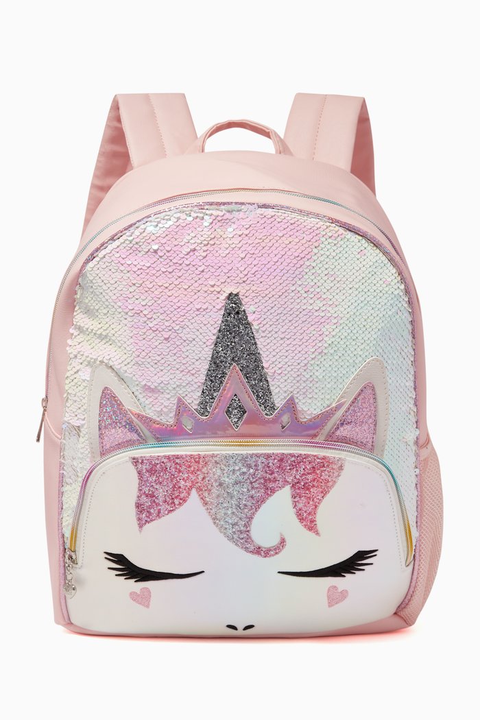 

Miss Gwen Unicorn Sequin School Backpack, Pink