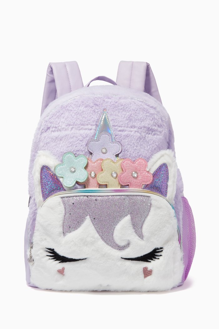 

Flower Crown Unicorn School Backpack, Purple
