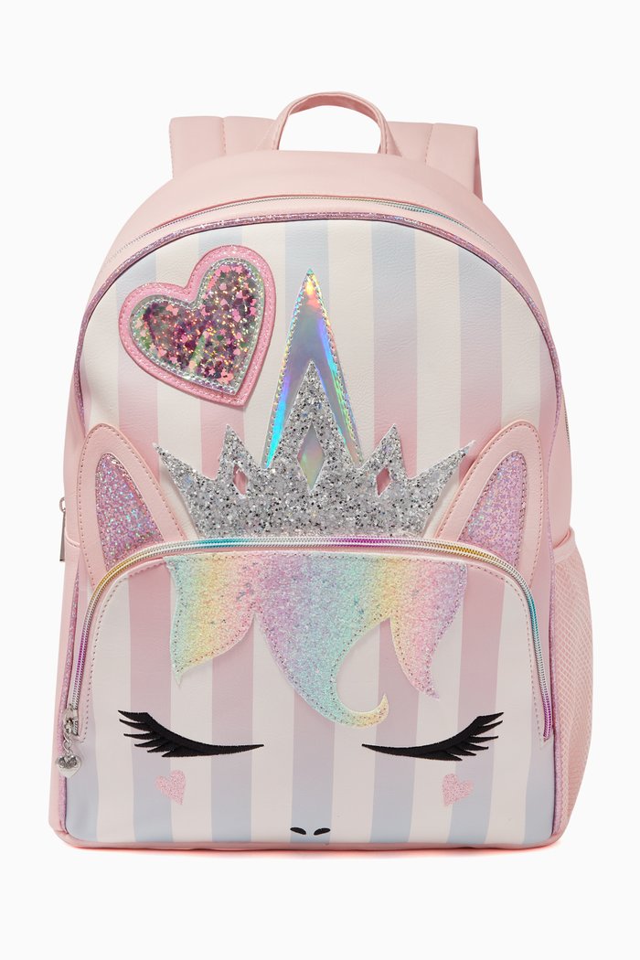 

Queen Miss Gwen Stripe School Backpack, Pink