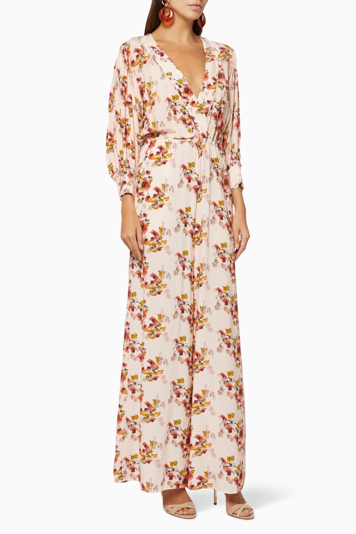 

Mexi Floral Print Jumpsuit, Neutral