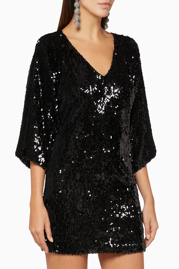 

Minia Sequined Mini Dress, Black