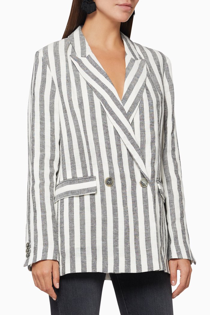 

Sailor Striped Linen Jacket, Multicolour