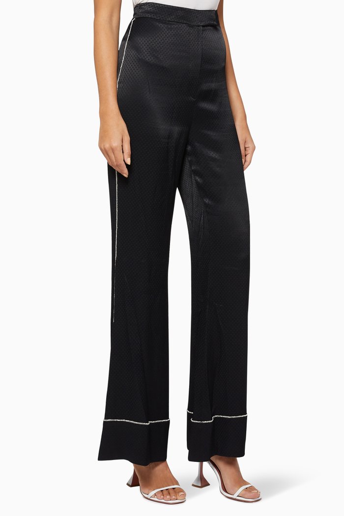 

Hefner Satin Pants, Black