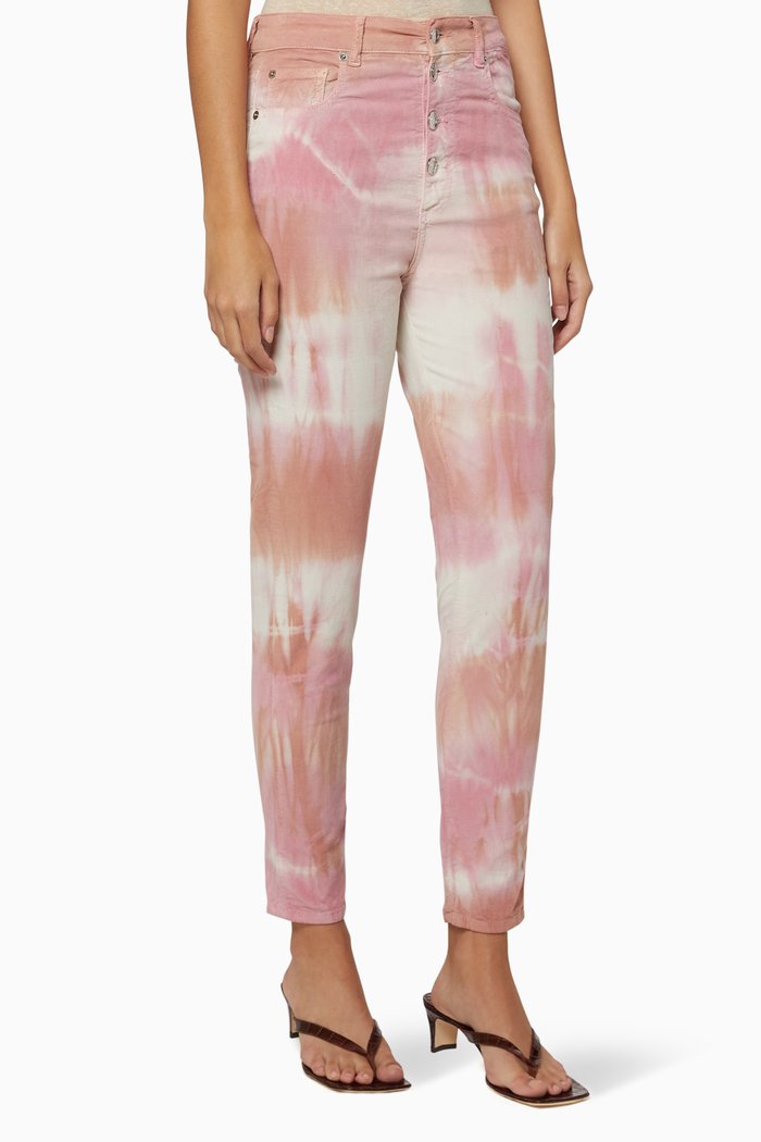 

Palerm Tie-Dye Denim Jeans, Pink