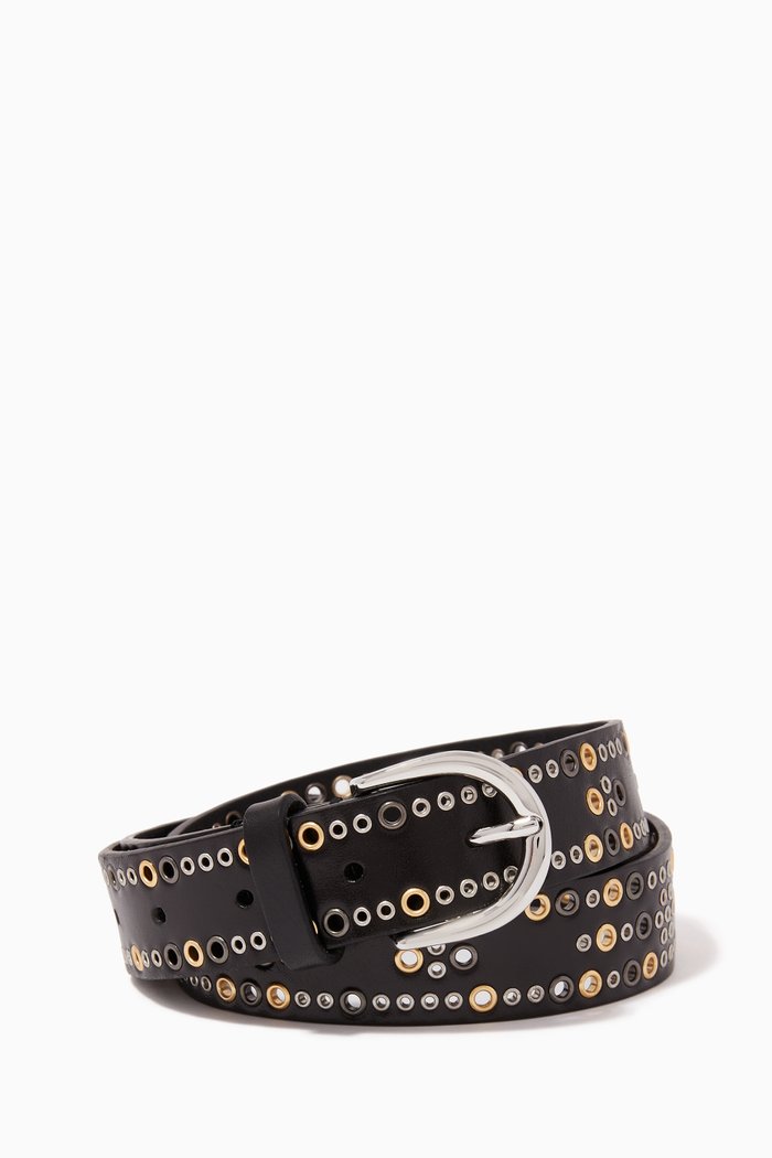 

Cury Leather Belt, Black