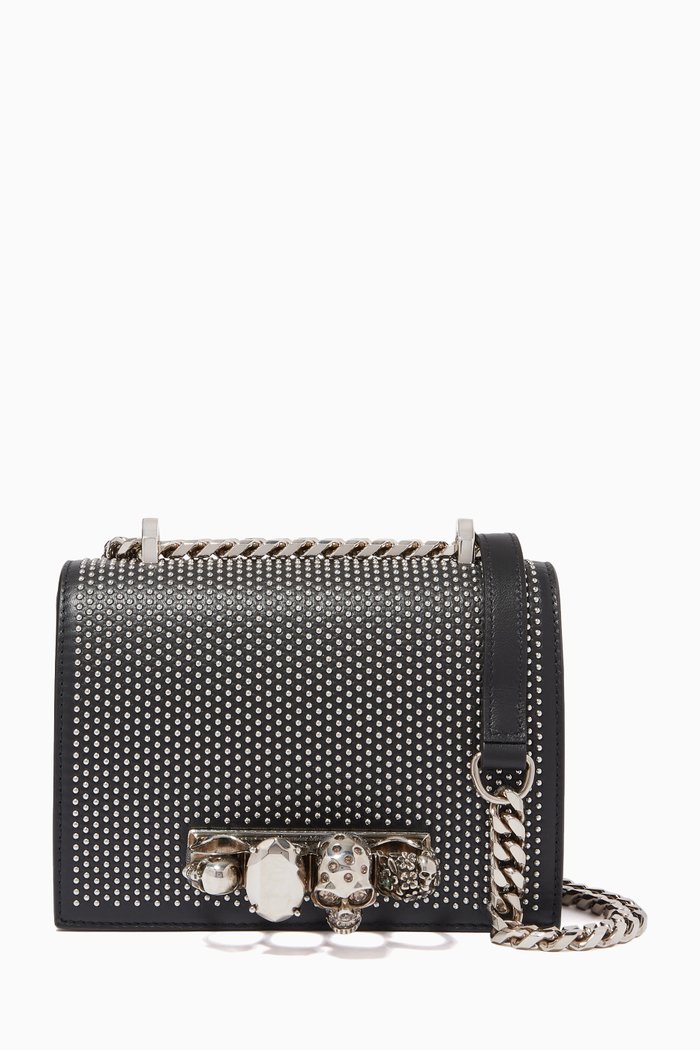 

Small Jewelled Satchel in Nappa, Black