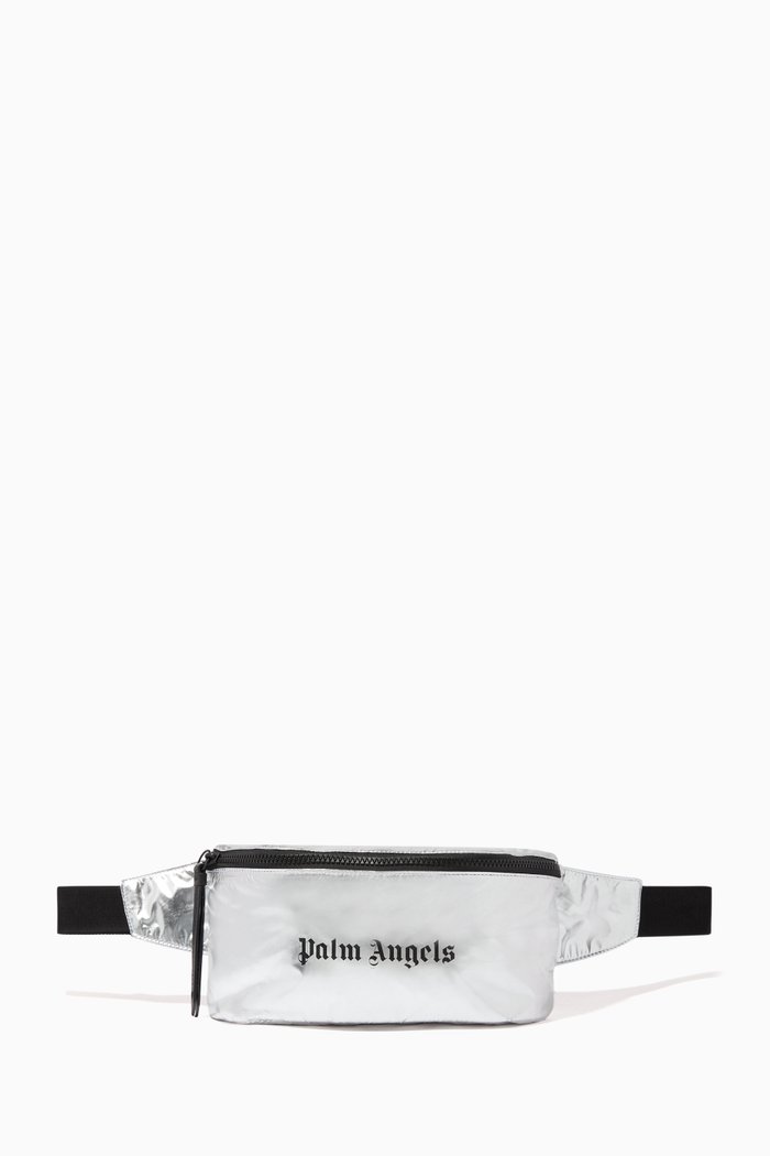 

Logo Fanny Pack in Metallic Nylon, Silver