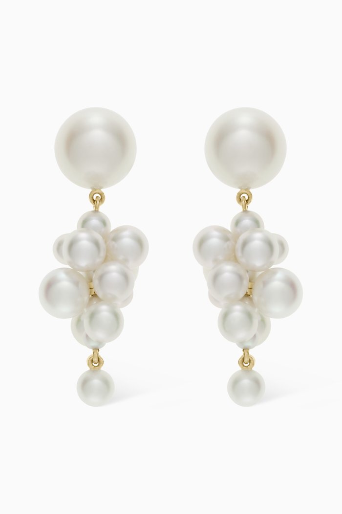 Botticelli Pearl Earrings in 14kt Yellow Gold