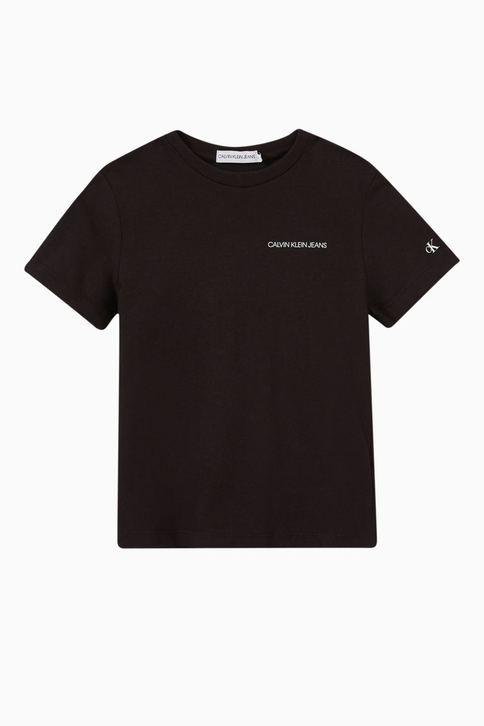 Logo Organic Cotton T-Shirt, Black