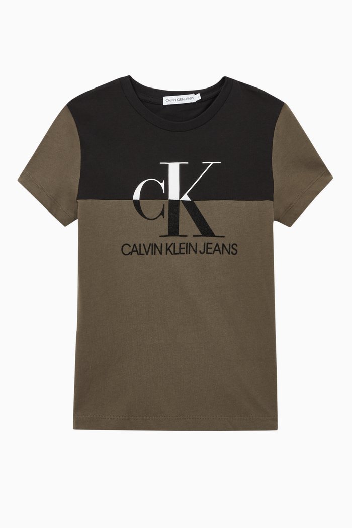 

Monogram Logo Organic Cotton T-Shirt, Brown