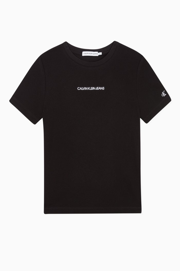 

Logo Cotton Piqué T-Shirt, Black