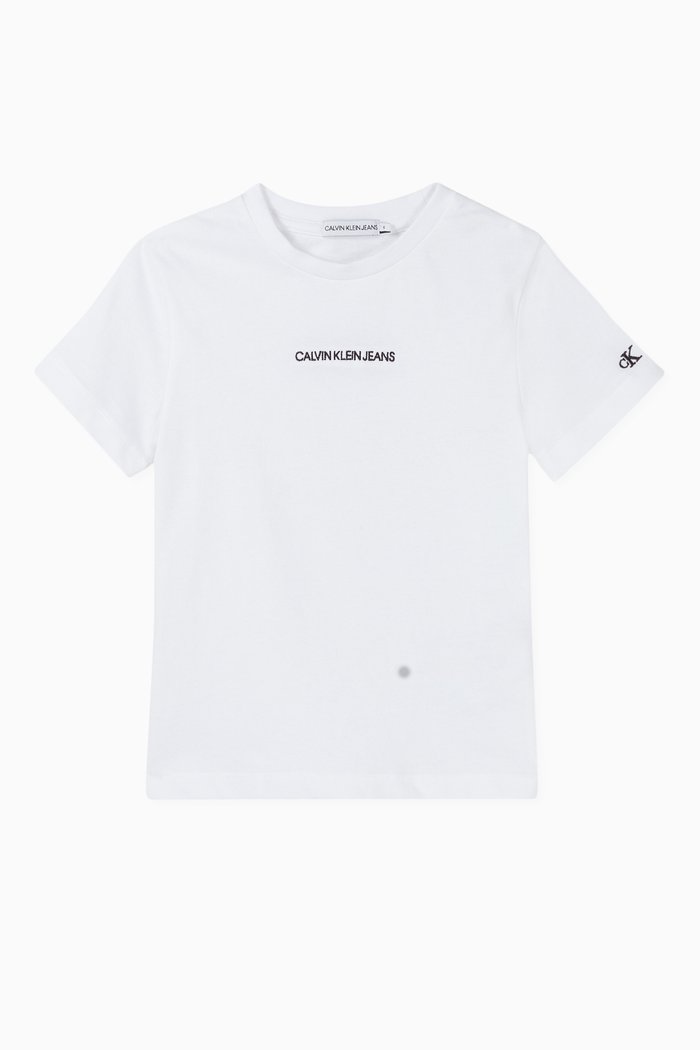 Logo Cotton Piqué T-Shirt, White
