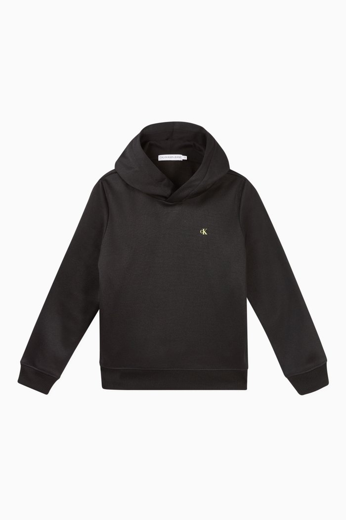 New York Cotton Blend Hoodie, Black
