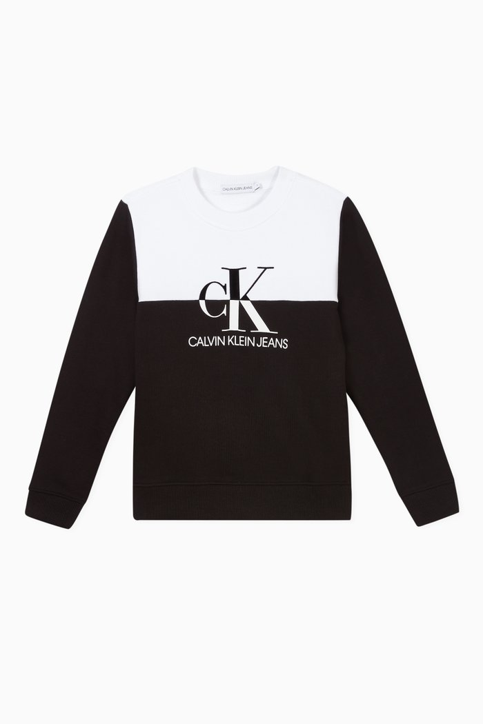 

Colour-Block Organic Cotton Sweatshirt, Black