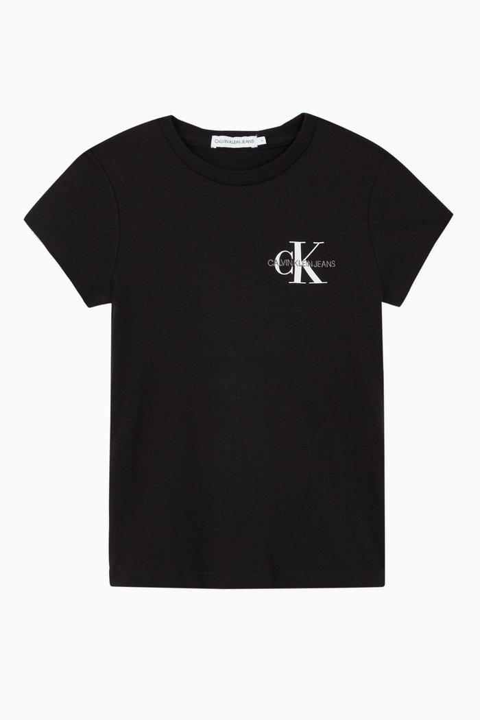 

Monogram Logo Organic Cotton T-Shirt, Black