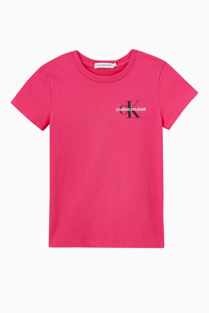 

Slim Logo T-Shirt in Organic Cotton Jersey, Pink