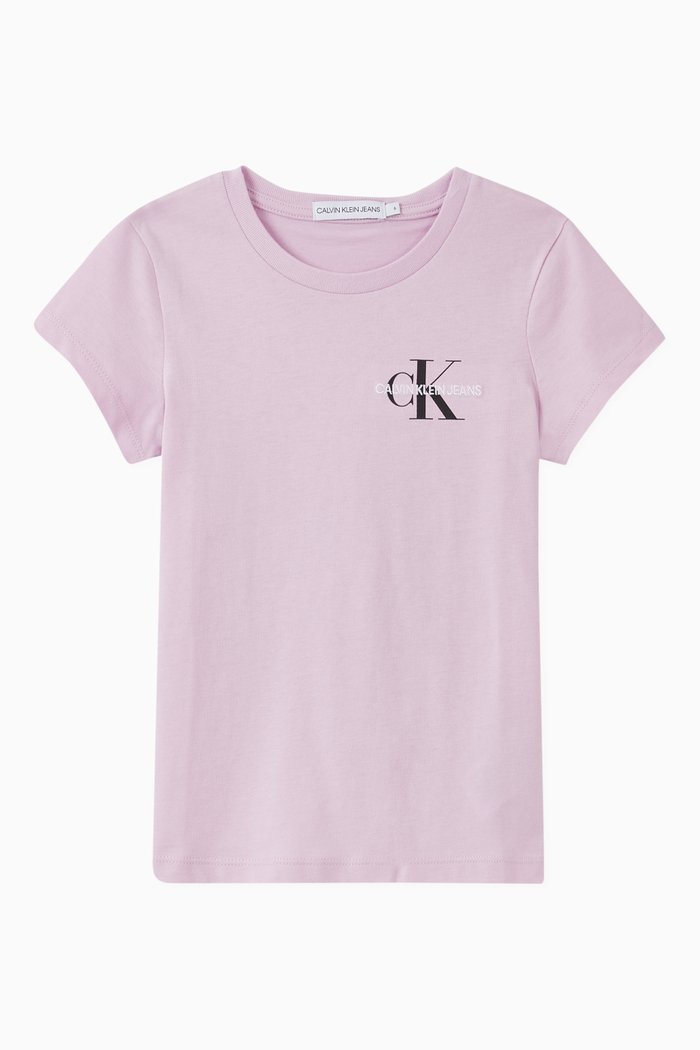 

Monogram Logo Organic Cotton T-Shirt, Purple