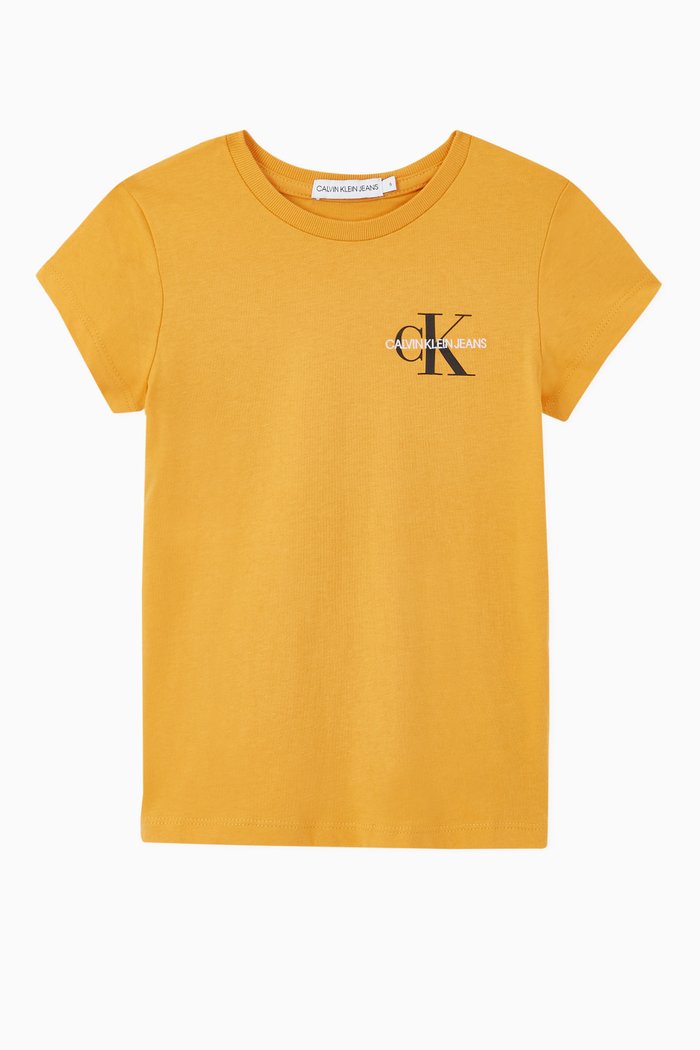 

Monogram Logo Organic Cotton T-Shirt, Orange