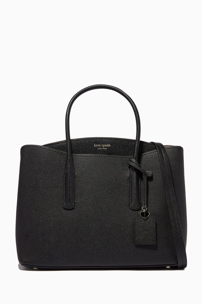 

Large Margaux Satchel in Refined Grain Leather, Black