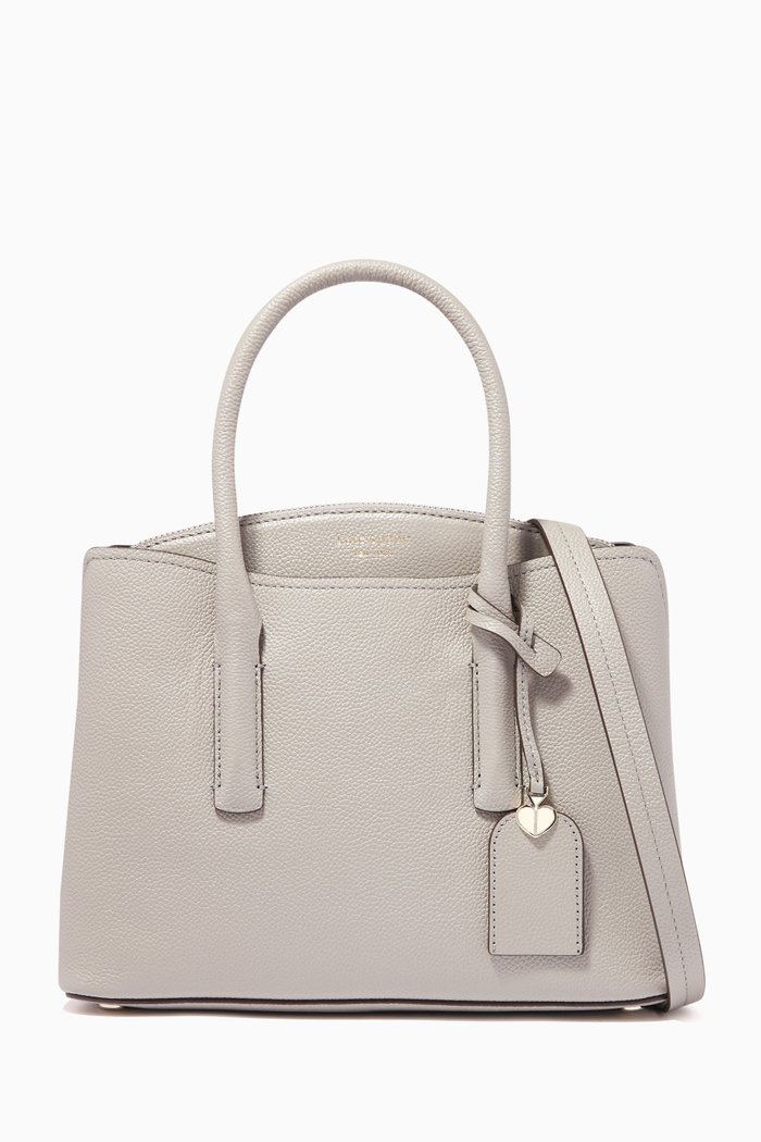 

Medium Margaux Satchel in Refined Grain Leather, Grey