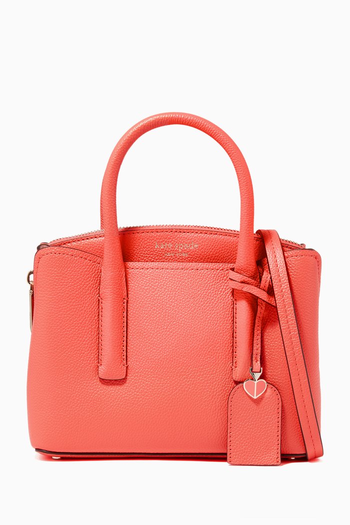 

Mini Margaux Satchel in Refined Grain Leather, Pink