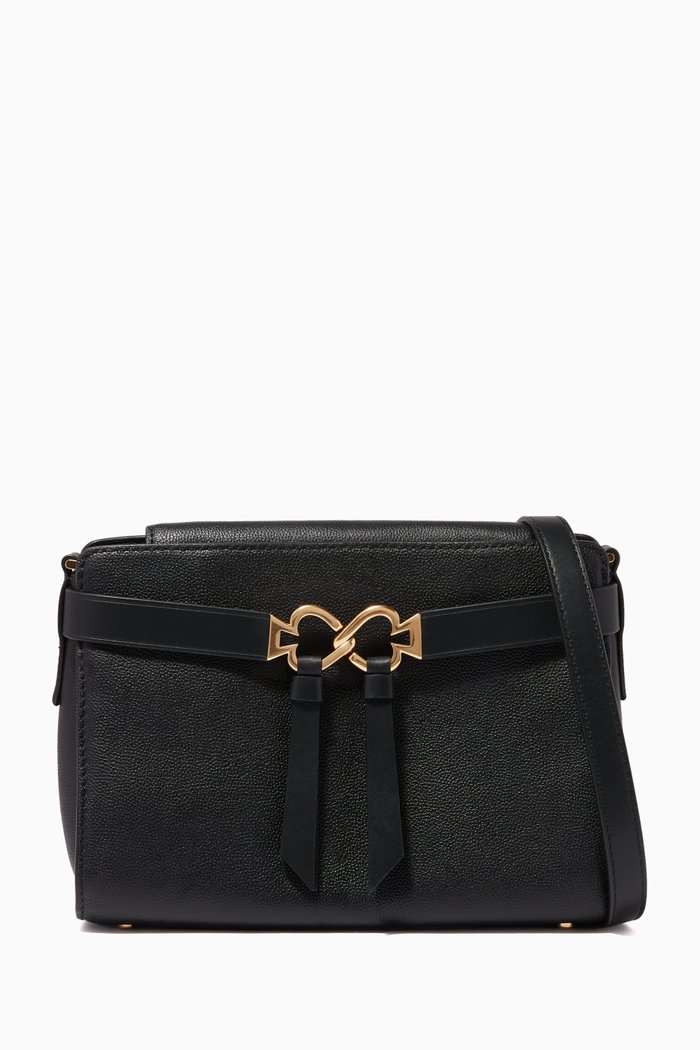 

Medium Toujours Crossbody in Pebbled Leather, Black