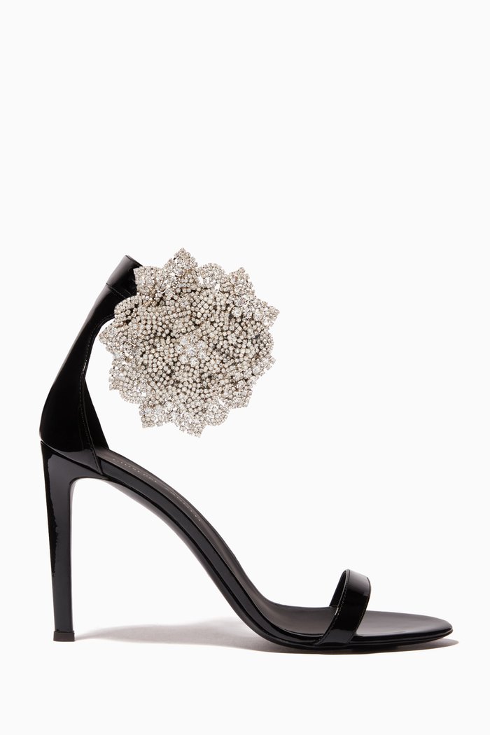 

Fleur 102 Sandals in Patent Leather, Black