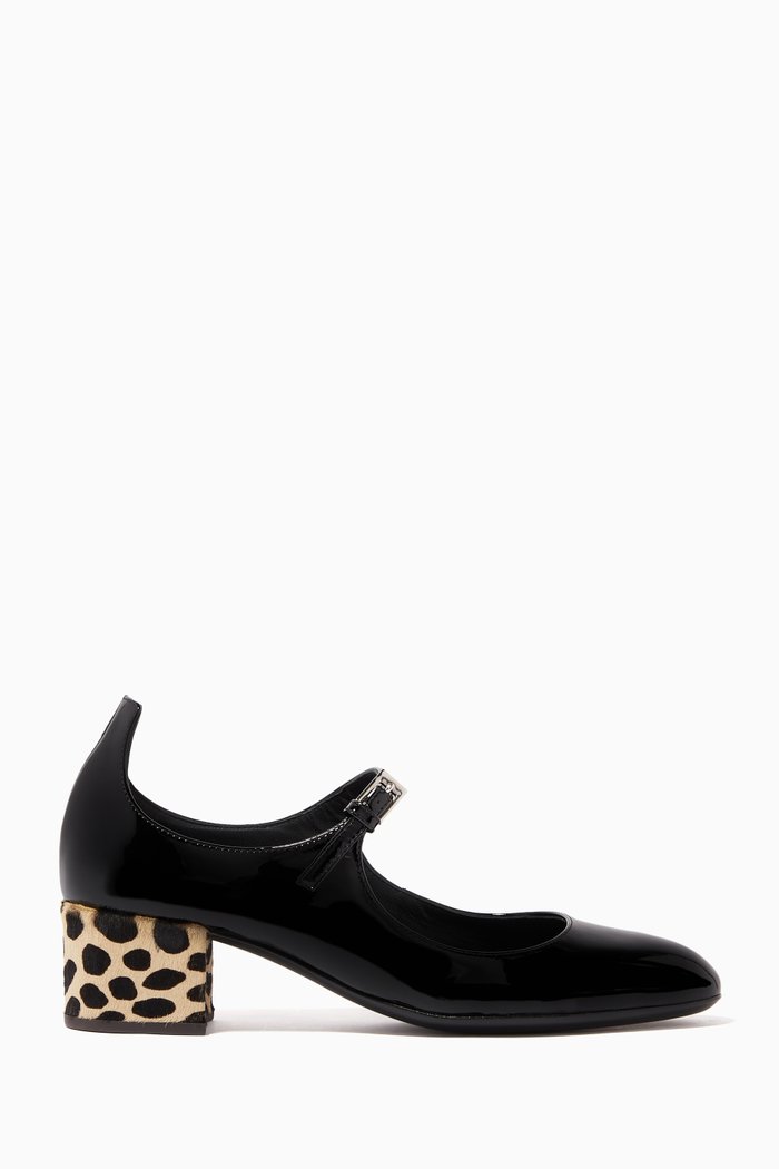 

Heidi Feline 40 Sandals in Patent Leather, Black