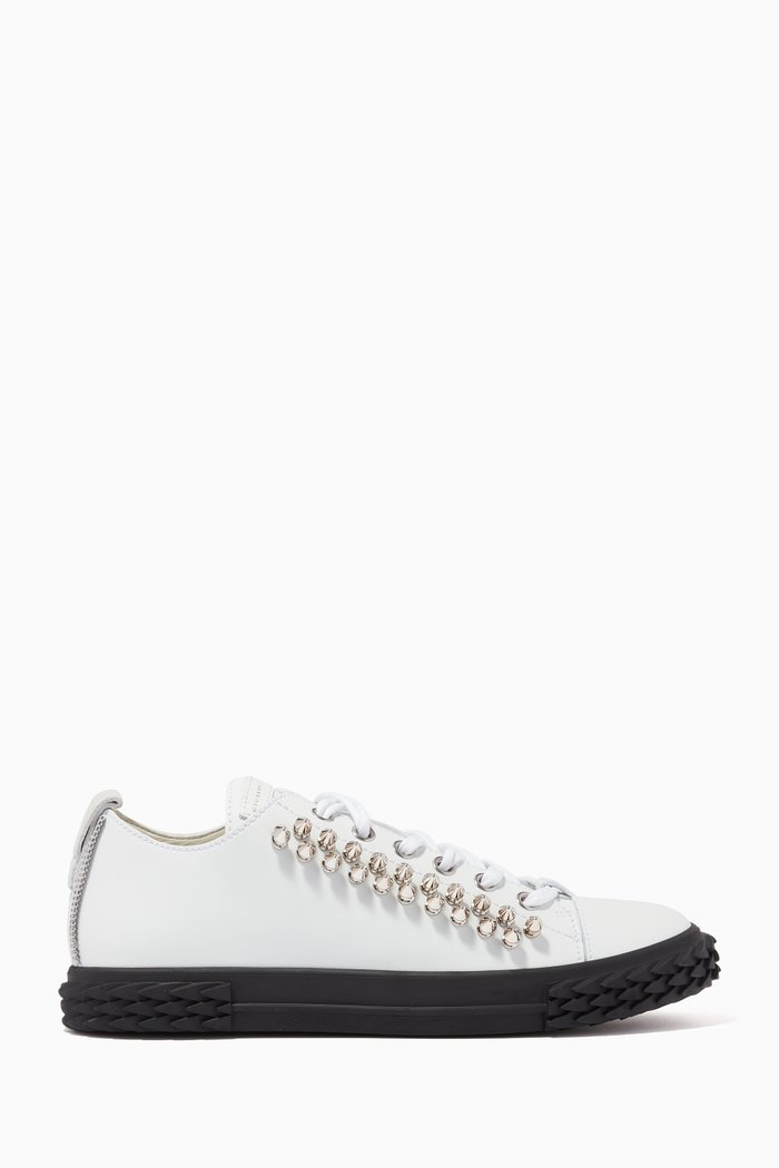 

Blabber Low-Top Sneakers in Leather, White