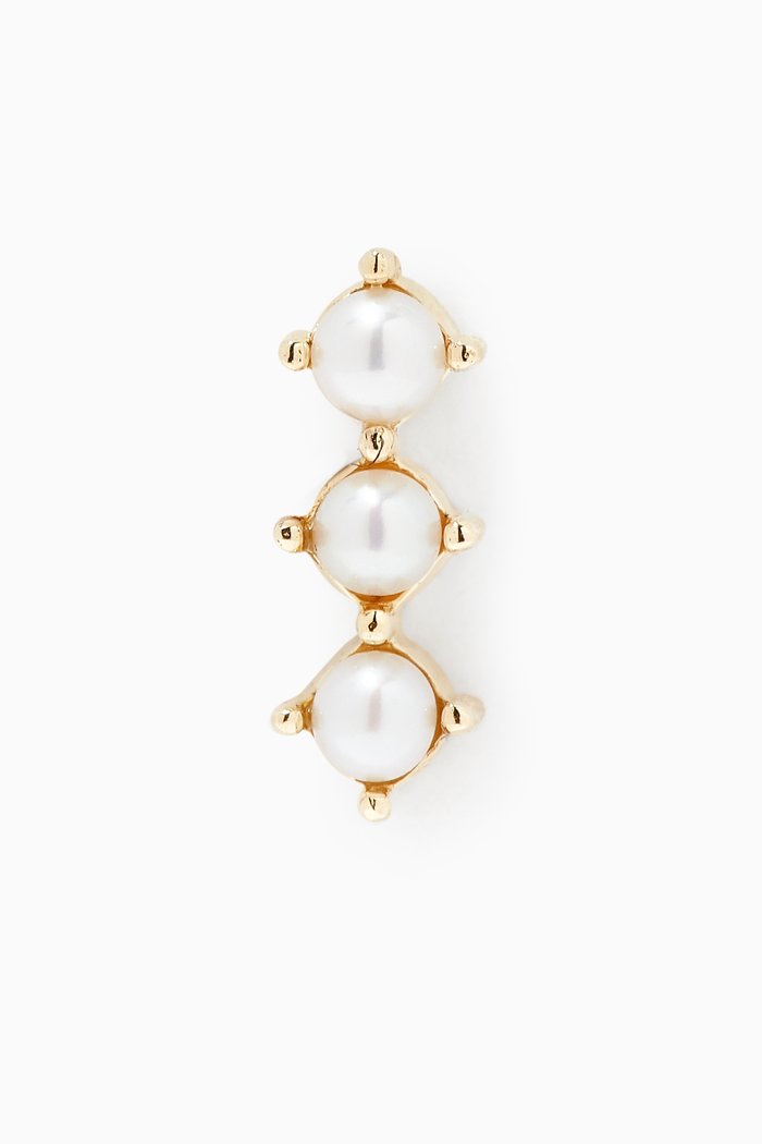 

Pearl Bar Stud in 9kt Yellow Gold