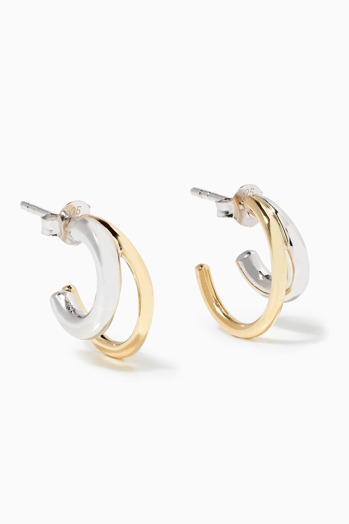 

Duo Hoops in 9kt Yellow Gold & Sterling Silver