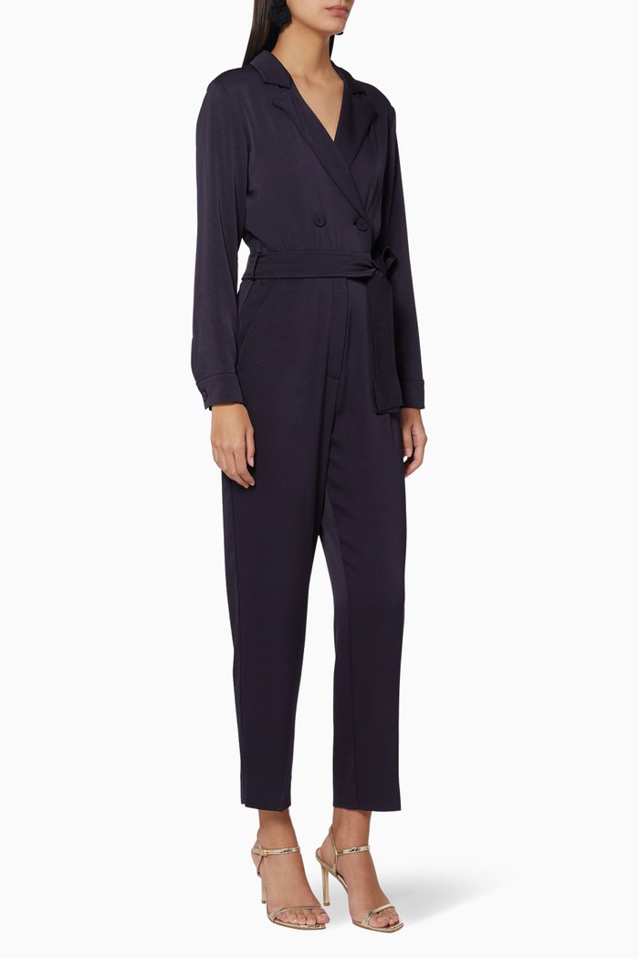 Maggio Double-Breasted Jumpsuit, Blue