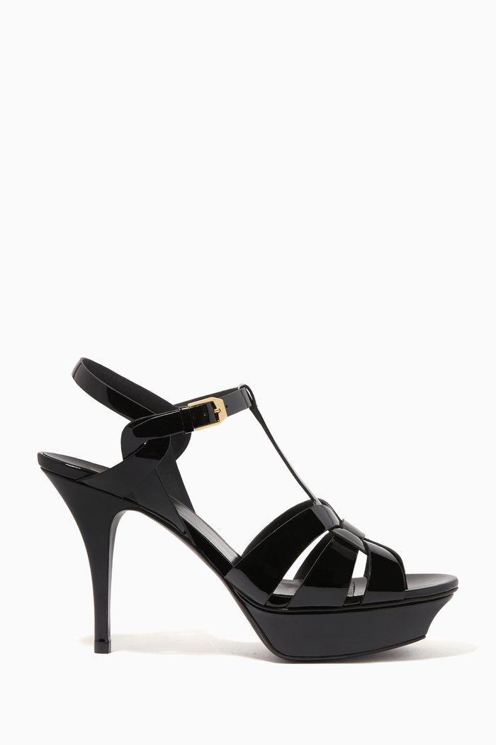 

Tribute 105 Platform Sandals in Patent Leather, Black