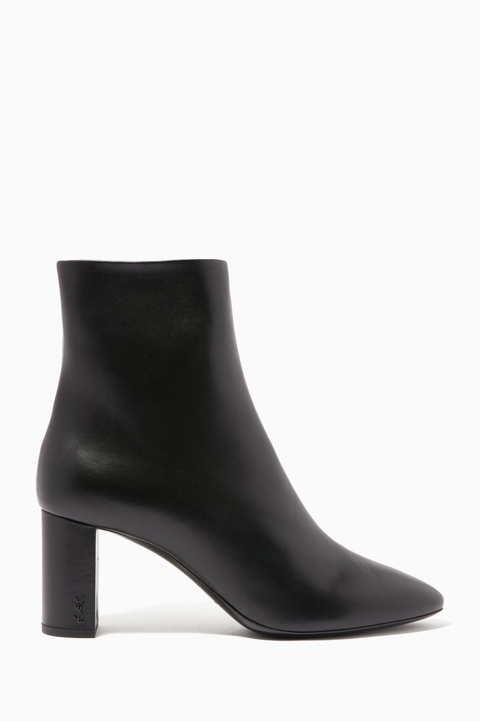 

Lou 70 Ankle Boots in Smooth Leather, Black