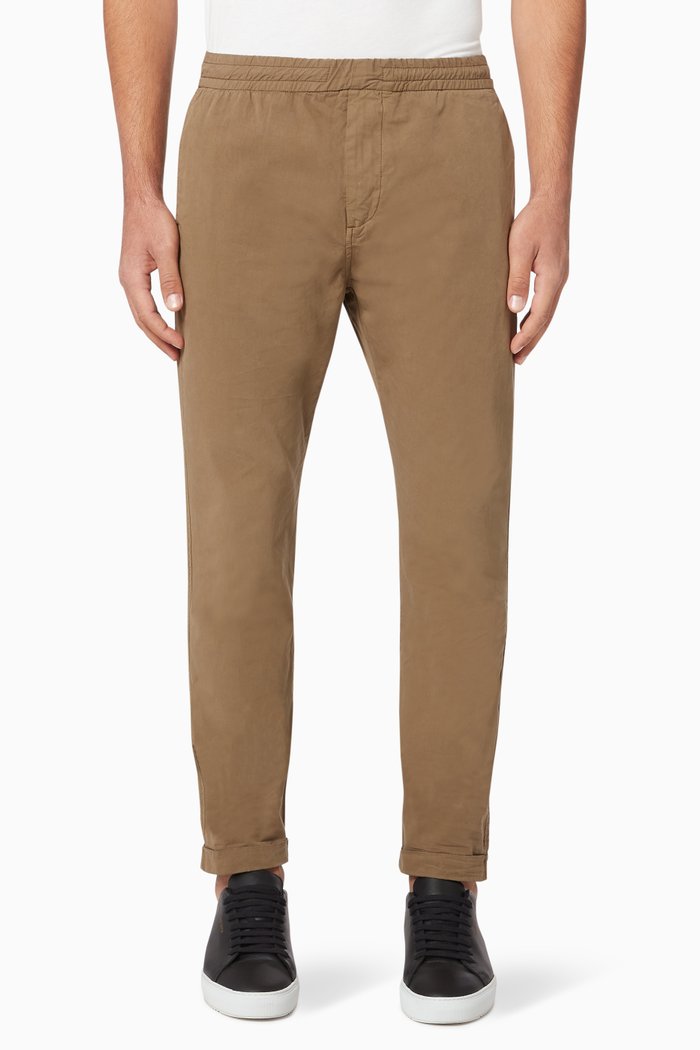 Slim-Fit Cotton Chinos, Neutral