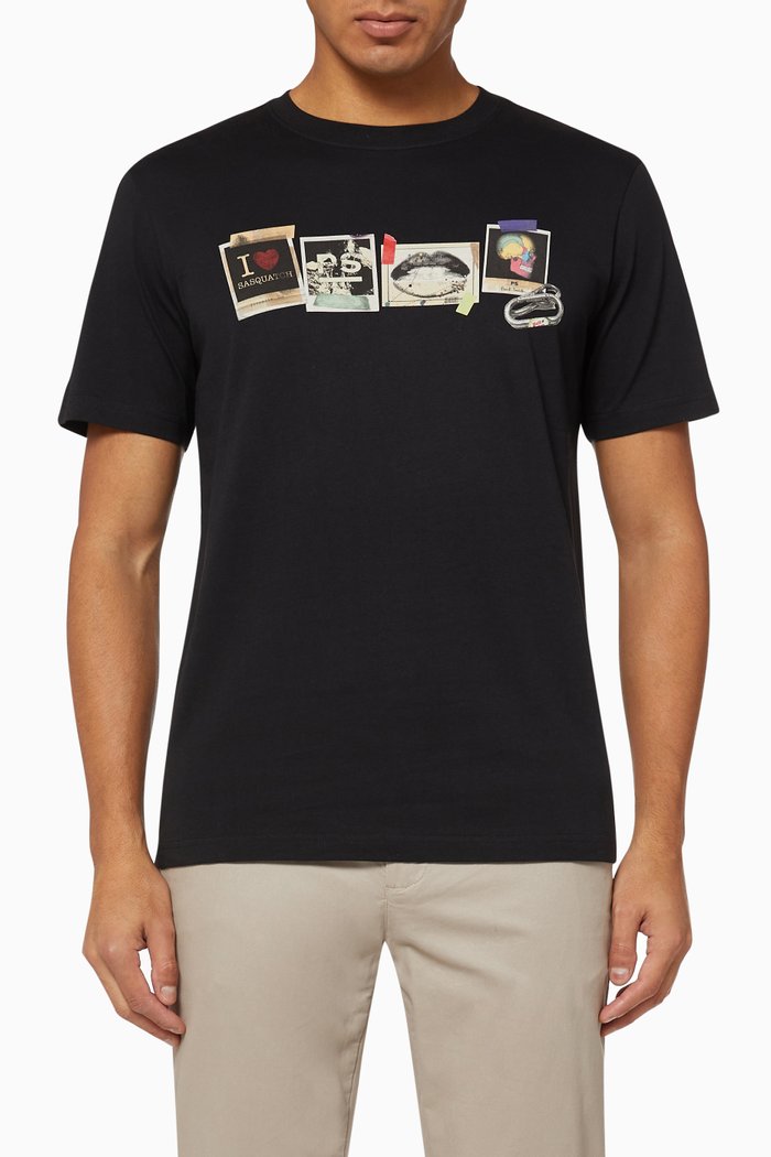 

Sasquatch Polaroid Cotton T-Shirt, Black