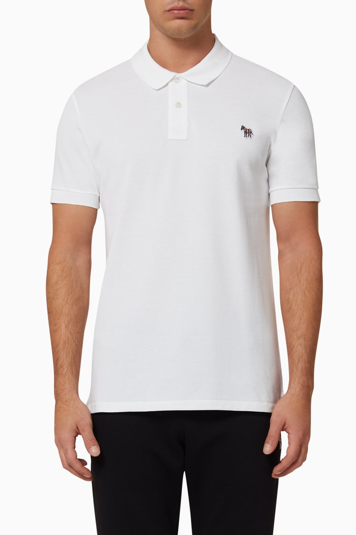 

Cotton Piqué Slim-Fit Polo Shirt, White