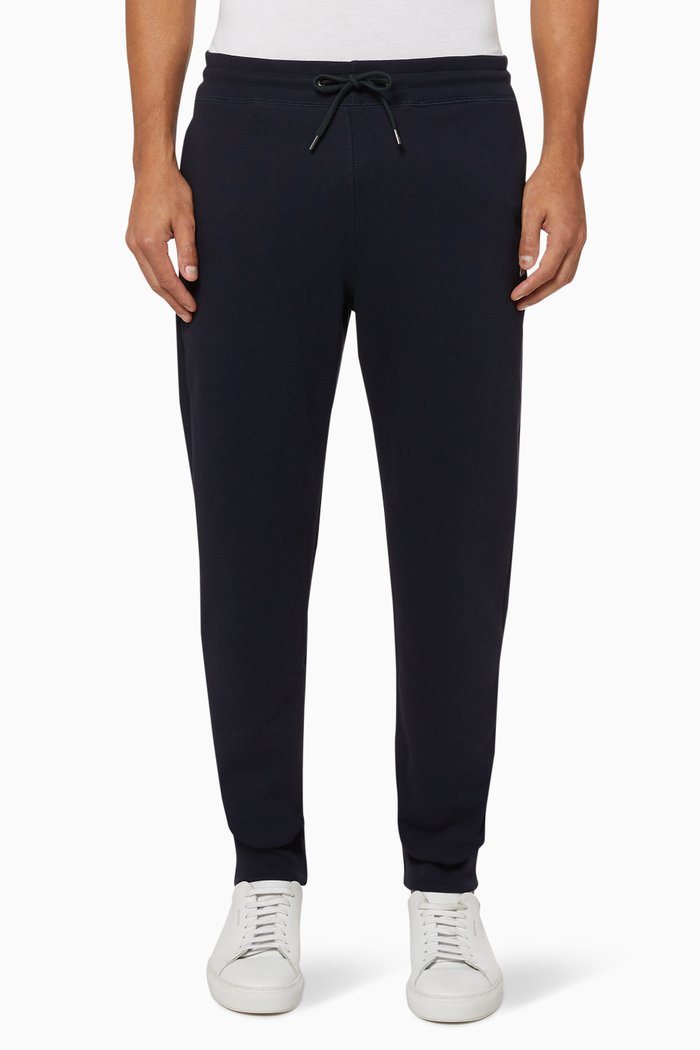 

Zebra Logo Organic Cotton Sweatpants, Blue