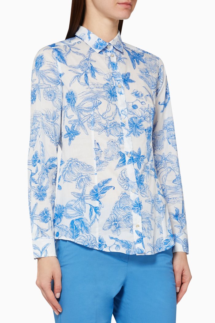 

Fato Patterned Shirt, White